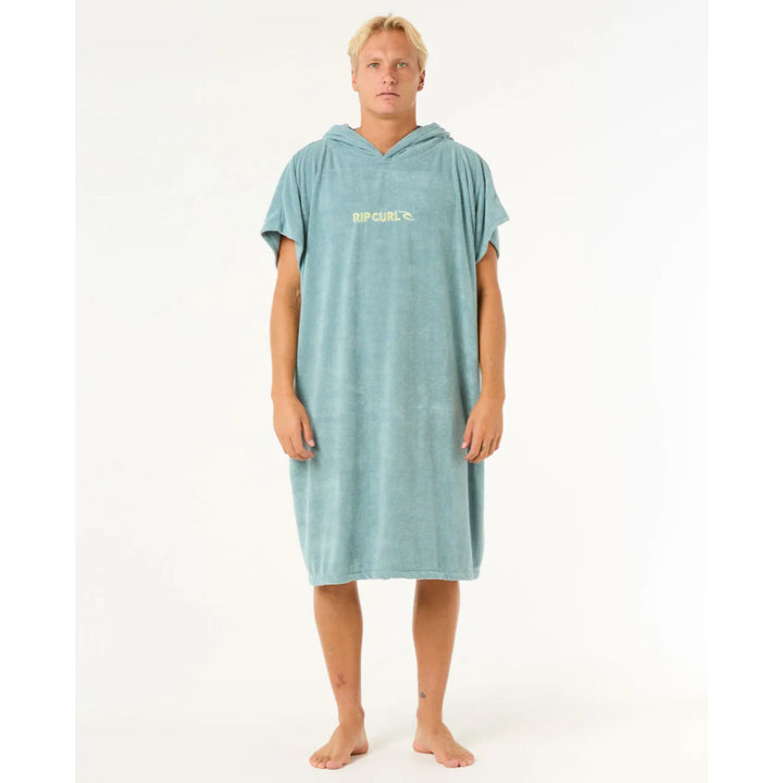 RIP CURL BRAND HOODED TOWEL BLUE LAGOON