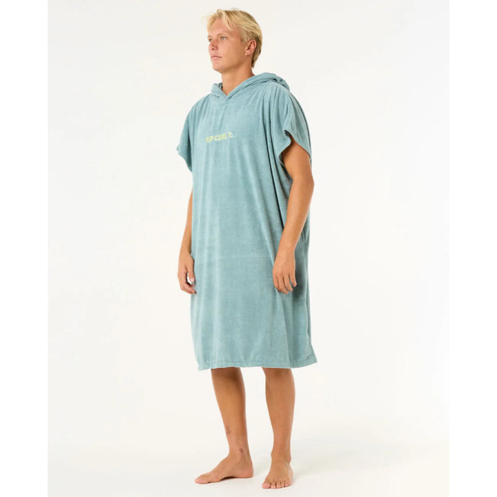 RIP CURL BRAND HOODED TOWEL BLUE LAGOON