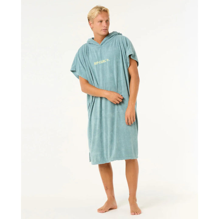 RIP CURL BRAND HOODED TOWEL BLUE LAGOON