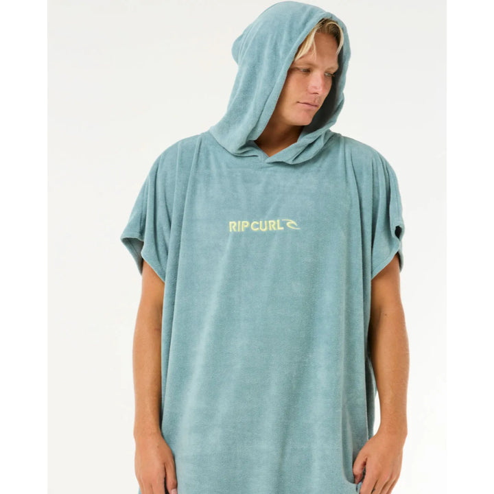 RIP CURL BRAND HOODED TOWEL BLUE LAGOON