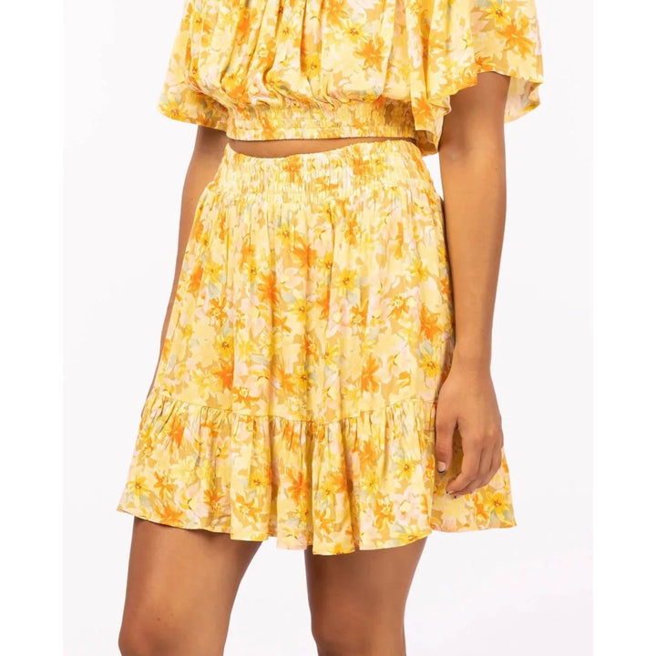 RIP CURL SUMMER RAIN MINI SKIRT STRAW