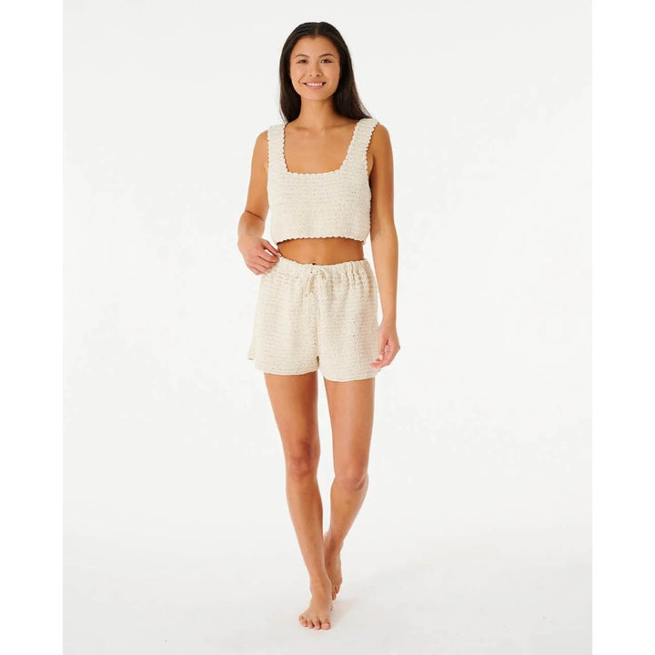 RIP CURL OCEANS TOGETHER CROCHET SHORT OFF WHITE