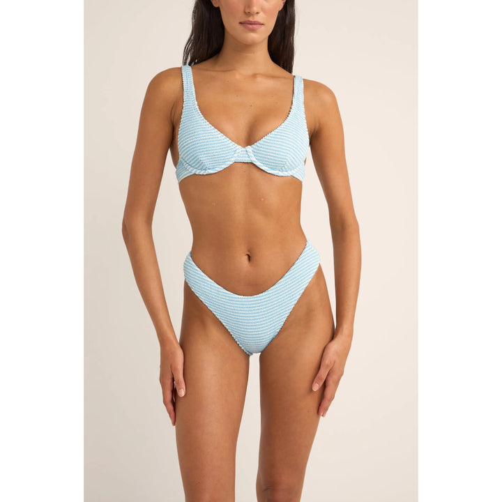 RHYTHM COVE STRIPE UNDERWIRE TOP BLUE