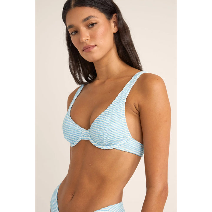 RHYTHM COVE STRIPE UNDERWIRE TOP BLUE