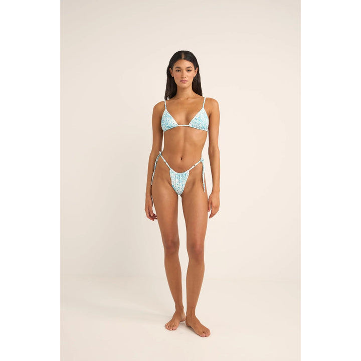 RHYTHM SERENITY FLORAL SLIDE TRI TOP BLUE