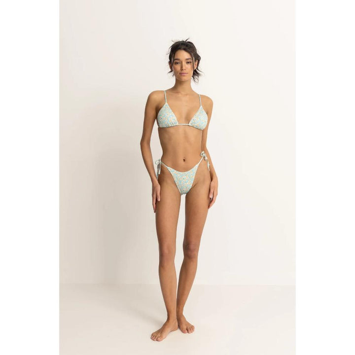 RHYTHM SUNBURST FLORAL SLIDE TRI TOP BLUE