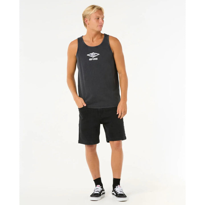 RIP CURL RAW ENERGY SLOTH TANK BLACK