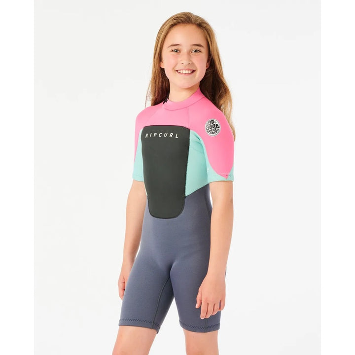 RIP CURL JUNIOR OMEGA 2MM BACK ZIP PINK