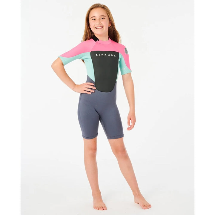 RIP CURL JUNIOR OMEGA 2MM BACK ZIP PINK