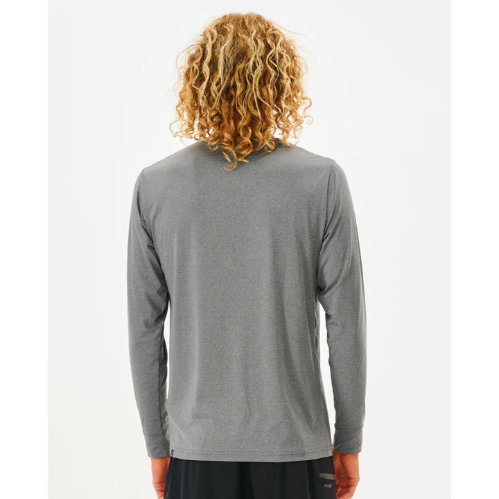 RIP CURL CORP ICON L/S RASH GUARD GREY MARLE