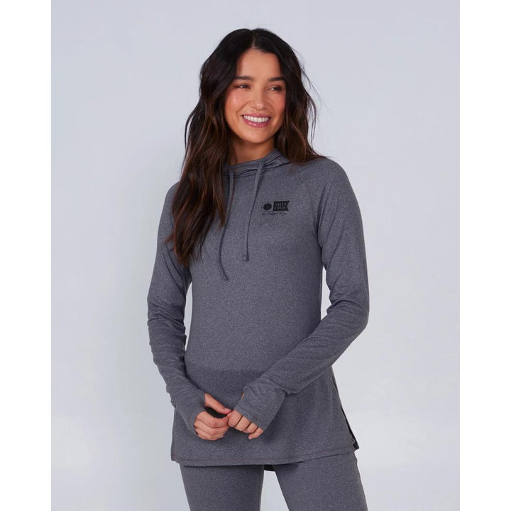 SALTY CREW THRILL SEEKERS HOODED SUNSHIRT CHARCOAL