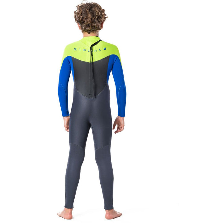 RIP CURL JUNIOR OMEGA 4/3 BACK ZIP LIME