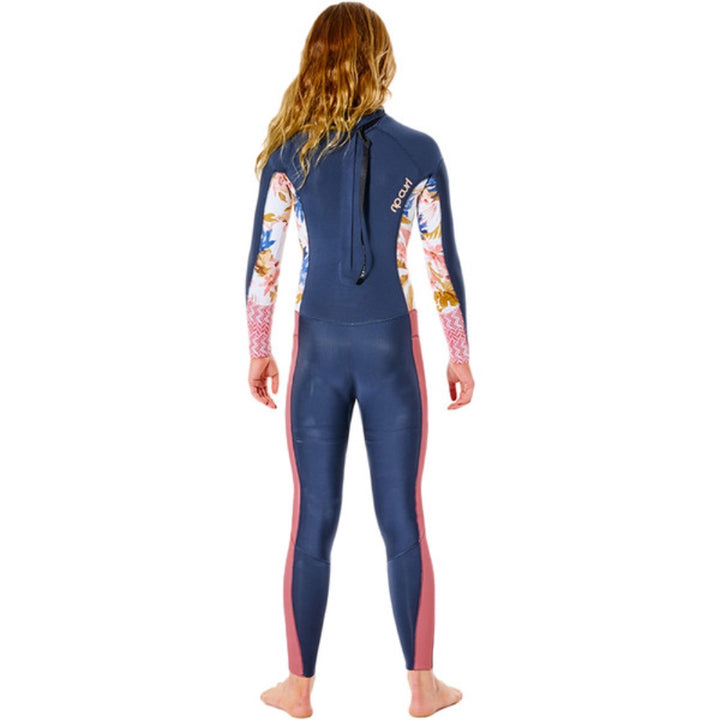 RIP CURL JUNIOR DAWN PATROL 4/3 BACK ZIP SLATE ROSE