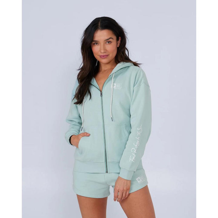 SALTY CREW ALPHA ZIP HOODY JADE