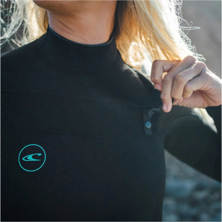 O'NEILL WMS NINJA 4/3 CHEST ZIP BLACK