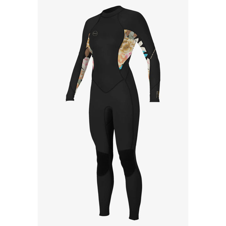 O'NEILL WMS BAHIA 3/2 BACK ZIP BLACK/MIKAH FLORAL