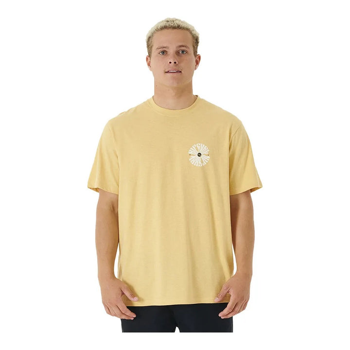 RIP CURL SWC PSYCHE CIRCLES TEE WASHED YELLOW