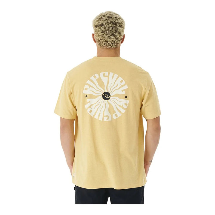 RIP CURL SWC PSYCHE CIRCLES TEE WASHED YELLOW