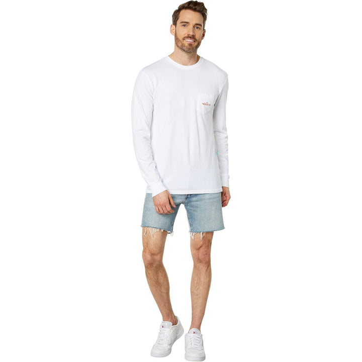 VISSLA WEST WINDS LONG SLEEVE POCKET TEE WHITE