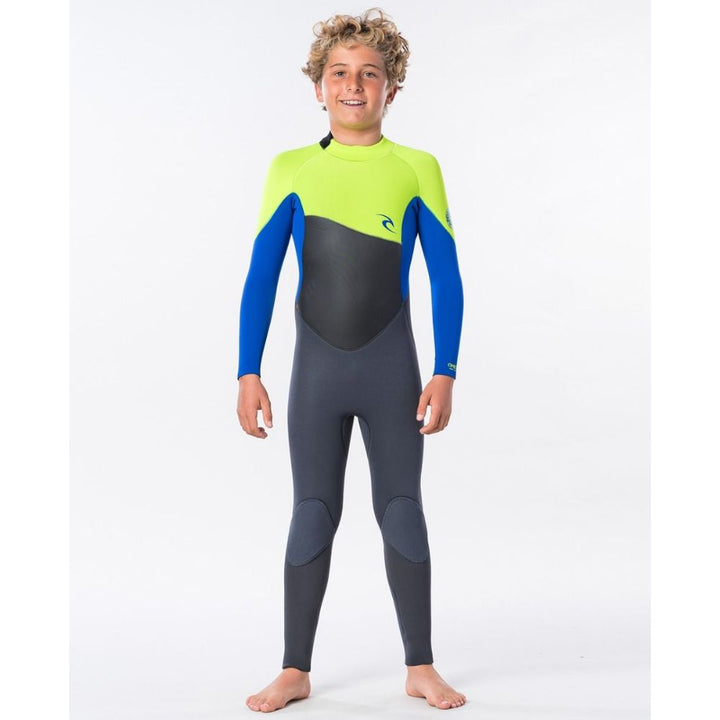 RIP CURL JUNIOR OMEGA 4/3 BACK ZIP LIME