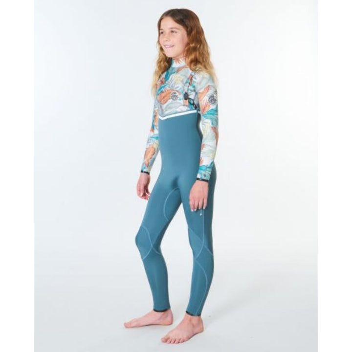 RIP CURL GIRL'S FLASHBOMB 3/2 ZIP FREE GREEN