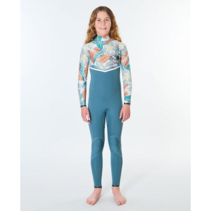 RIP CURL GIRL'S FLASHBOMB 3/2 ZIP FREE GREEN