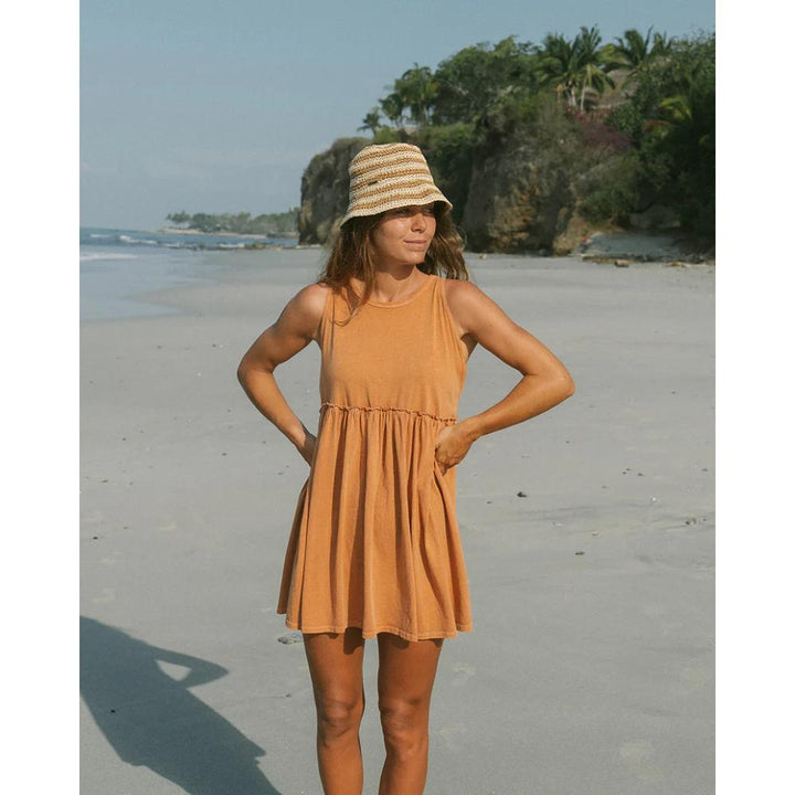 BILLABONG SEASIDE TANK MINI DRESS TOFFEE