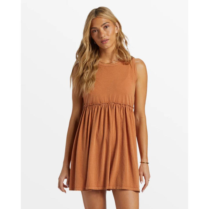 BILLABONG SEASIDE TANK MINI DRESS TOFFEE