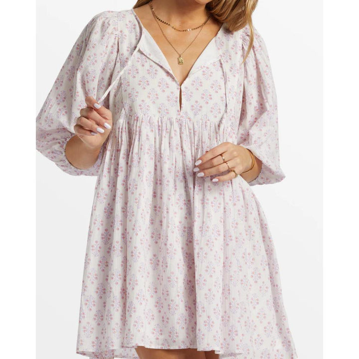 BILLABONG AMBERS BABYDOLL DRESS TULIP