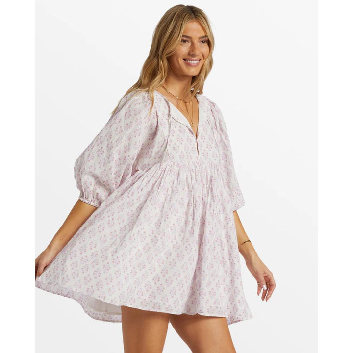 BILLABONG AMBERS BABYDOLL DRESS TULIP