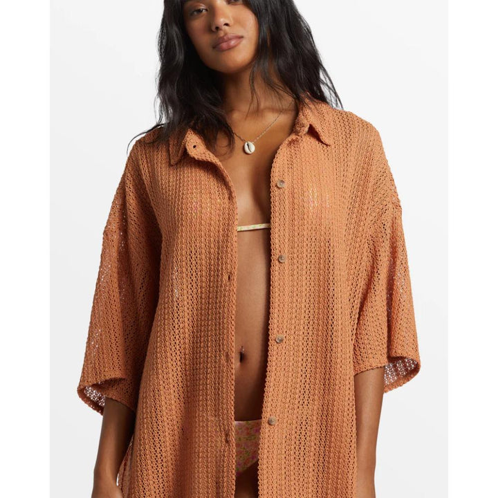 BILLABONG LARGO OVERSHIRT COVER UP TOFFEE