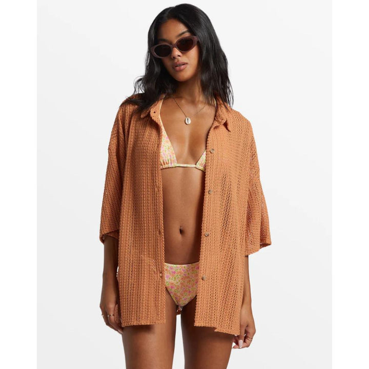 BILLABONG LARGO OVERSHIRT COVER UP TOFFEE