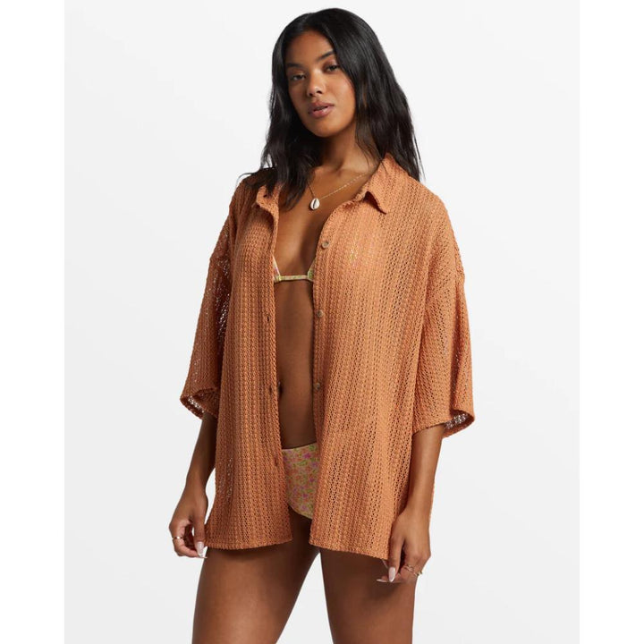 BILLABONG LARGO OVERSHIRT COVER UP TOFFEE