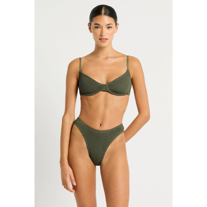 BOND-EYE GRACIE BALCONETTE TOP KHAKI ECO