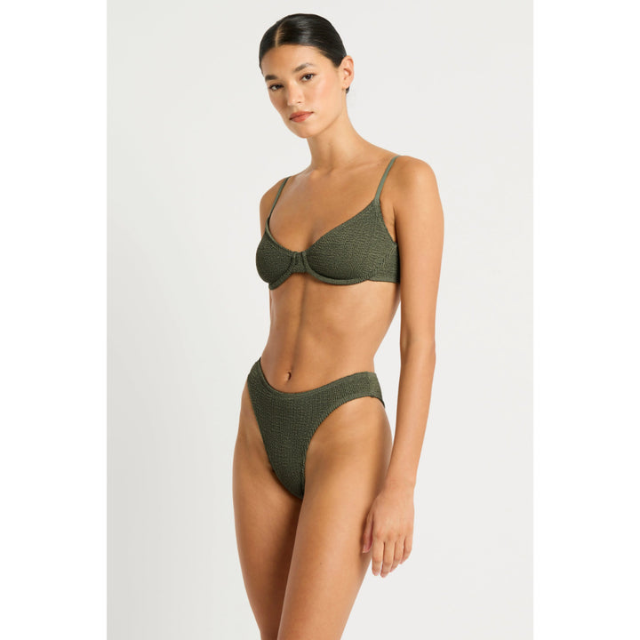 BOND-EYE GRACIE BALCONETTE TOP KHAKI ECO
