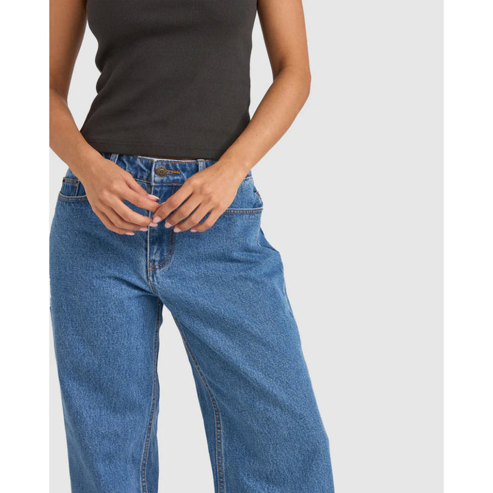 RHYTHM LULA LOW RISE JEANS SEA BLUE