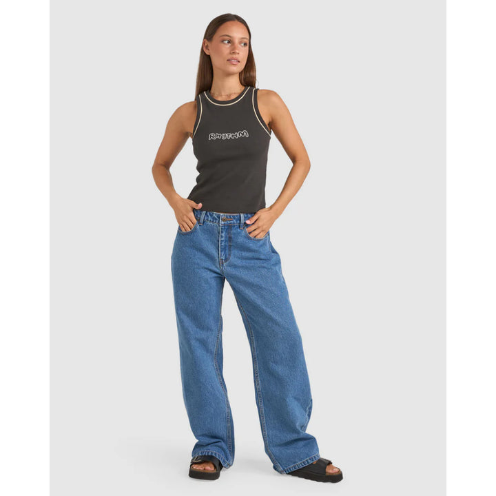 RHYTHM LULA LOW RISE JEANS SEA BLUE