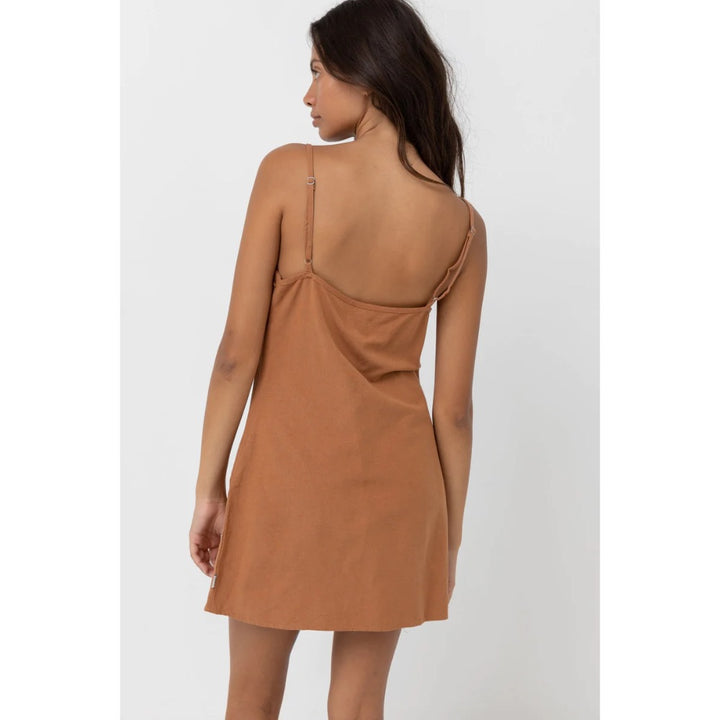 RHYTHM CLASSIC SLIP DRESS CARAMEL