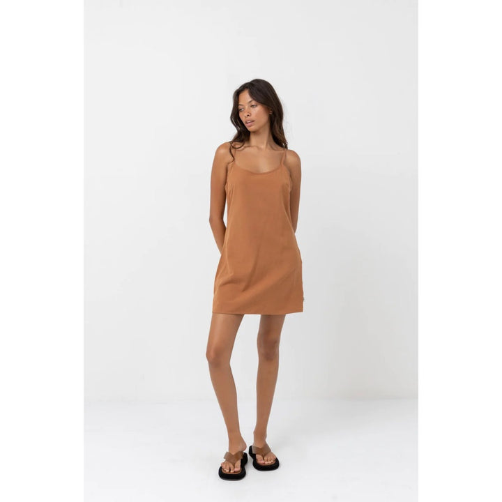 RHYTHM CLASSIC SLIP DRESS CARAMEL