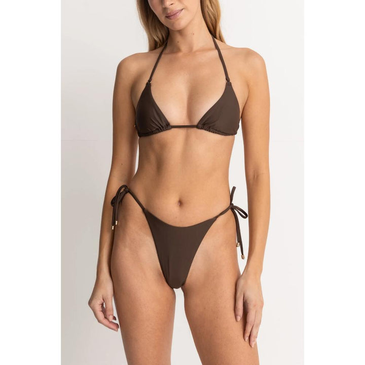 RHYTHM CLASSIC TIE SIDE HI CUT BOTTOM CHOCOLATE
