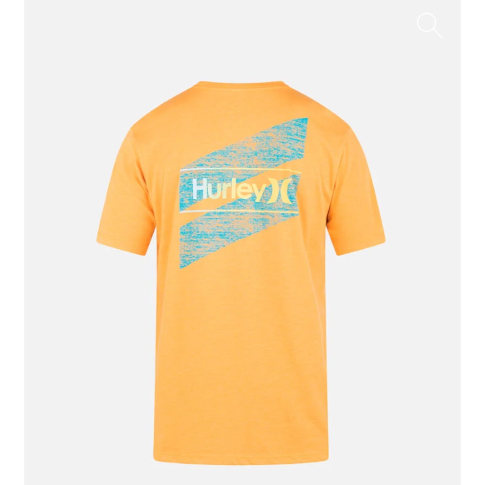 HURLEY EVERYDAY ONE AND ONLY SLASHED TEE NECTARINE