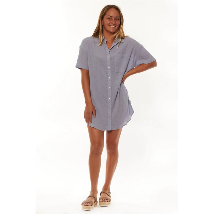 SISSTR WAHINE DRESS DUSTY IRIS