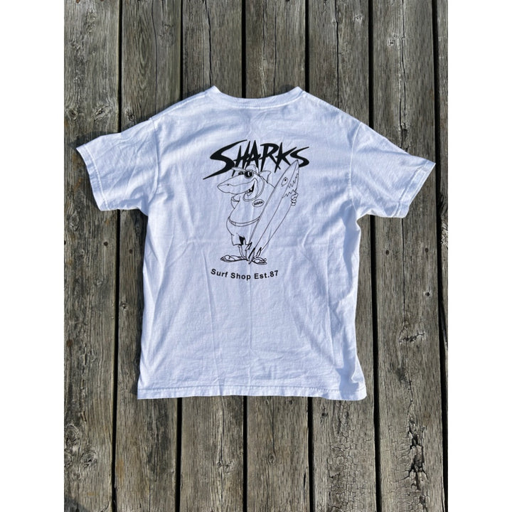 SHARKS LOGO TEE WHITE