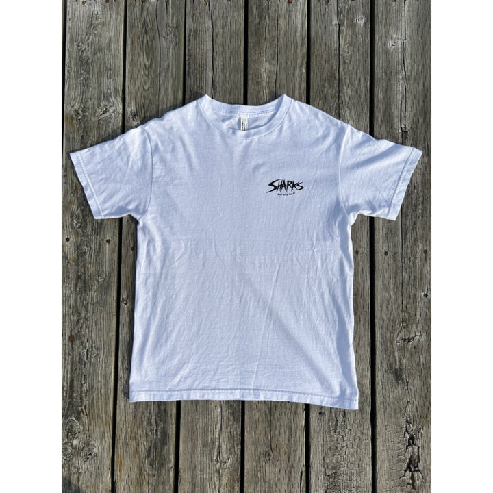 SHARKS LOGO TEE WHITE