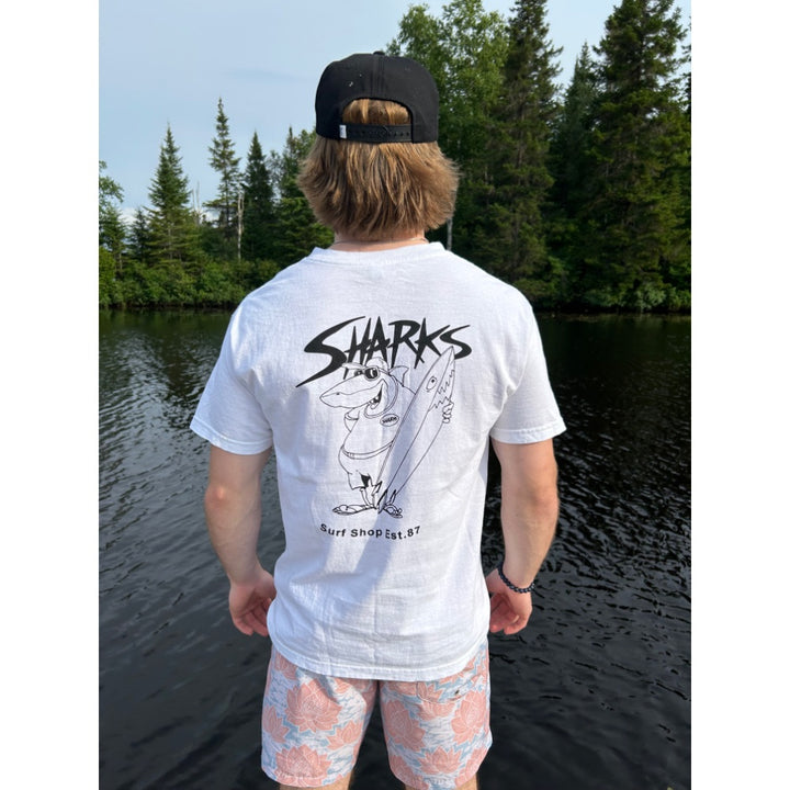 SHARKS LOGO TEE WHITE