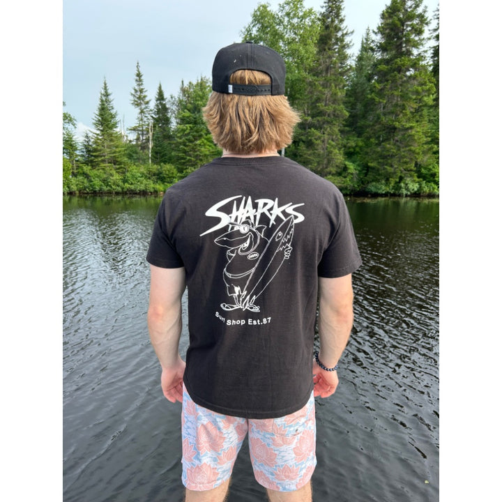 SHARKS LOGO TEE BLACK