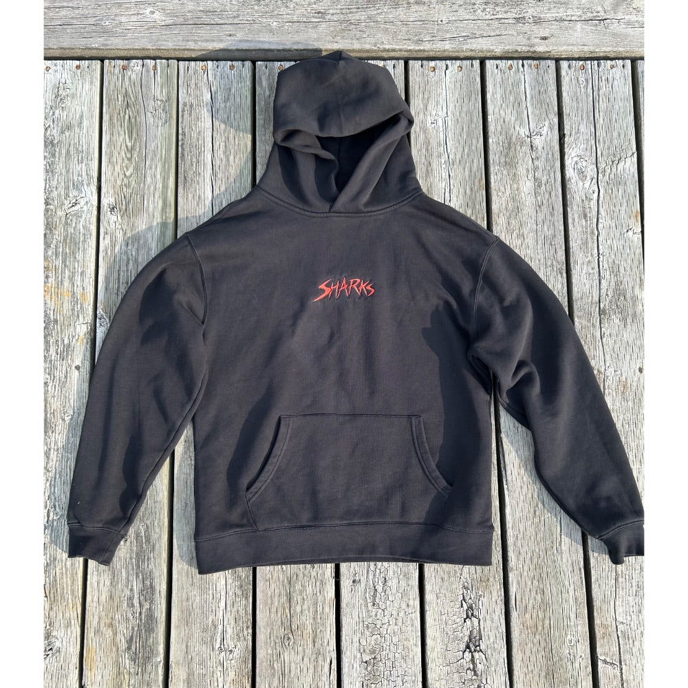 SHARKS VINTAGE HOOD BLACK