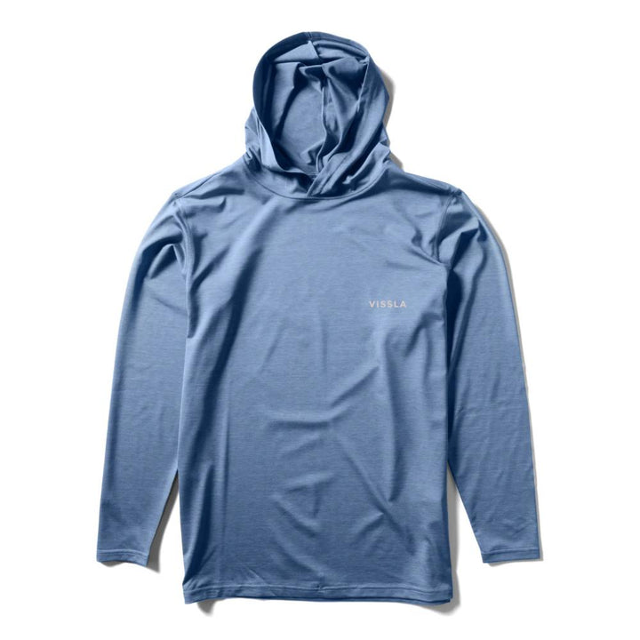 VISSLA TWISTED ECO HOODED LS SUN SHIRT DUSK HEATHER