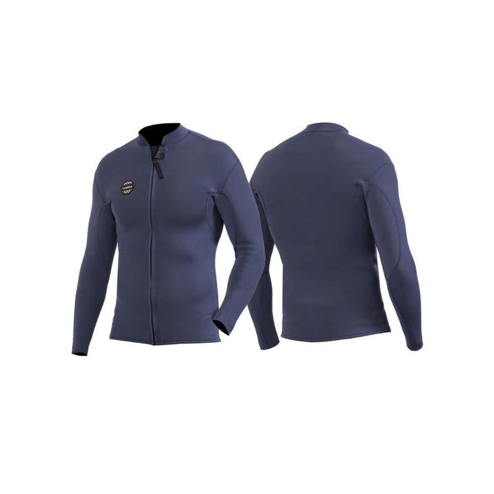VISSLA SOLID SETS 2MM FRONT ZIP JACKET DARK SLATE