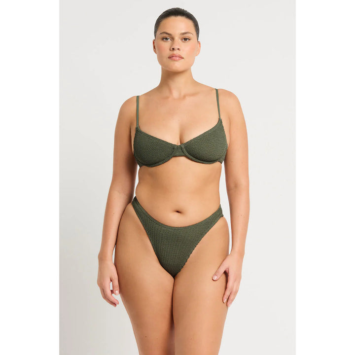 BOND-EYE GRACIE BALCONETTE TOP KHAKI ECO